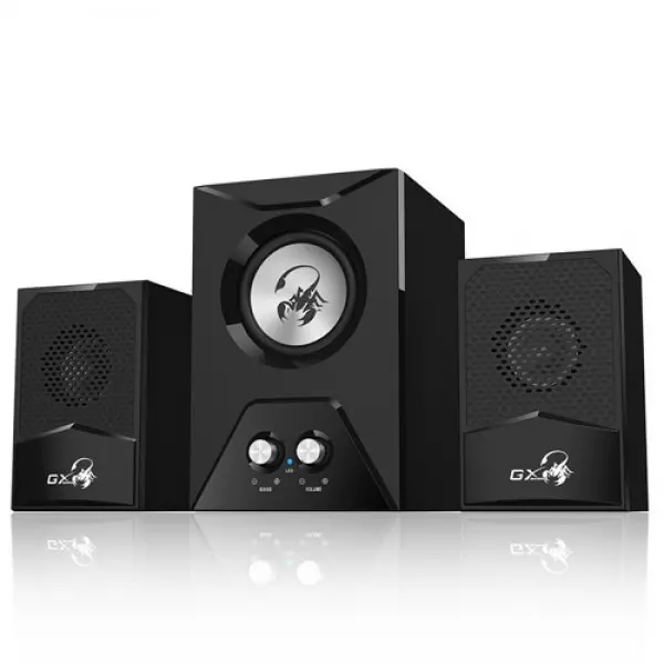 GENIUS Zvučnici SW-G2.1 500 (Crna), 2.1, 15W, Drvo (woofer), plastika (sateliti), Strujno