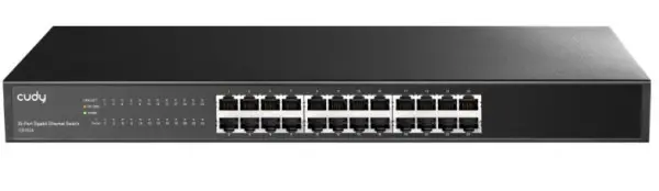 Cudy GS1024 24-Port 10/100/1000M Switch, 24 x Gbit  RJ45 port, rackmount (alt. Teg1024d)