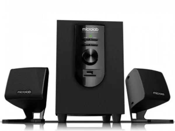 Microlab M-108U Aktivni drveni zvucnici 2.1  12W RMS(6W, 2x3W) SD, USB, FM radio, 3.5mm