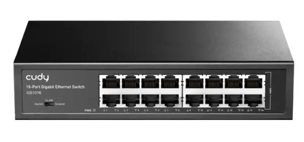 Cudy GS1016 16-Port 10/100/1000M Switch, 16x Gbit  RJ45 port, rackmount (Alt. Teg1016d)