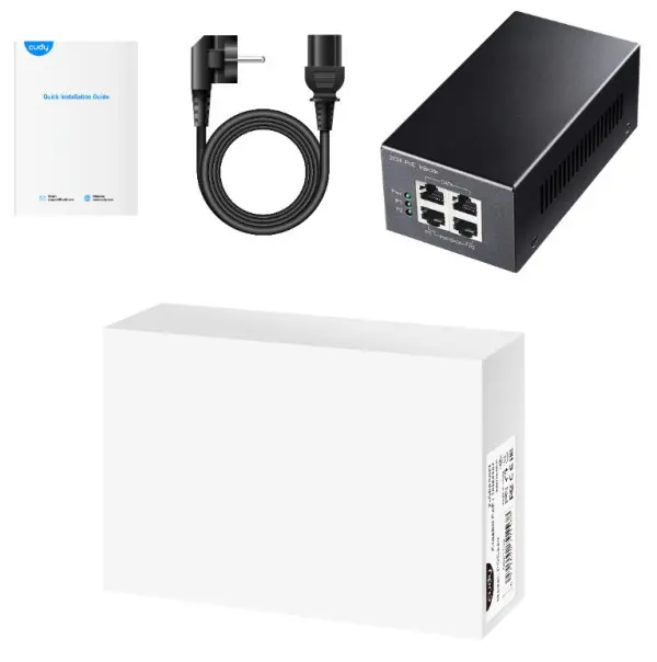 Cudy POE220 2x 30W Gigabit PoE+/PoE Injector, 802.3at/802.3af Standard, Data&Power 100 Meters, Metal