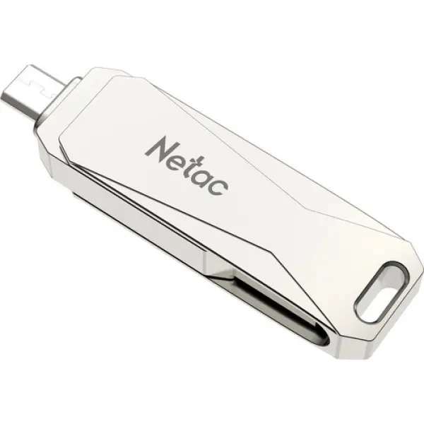 Flash Drive Dual Netac 64GB U381 USB3.0+MicroUSB NT03U381B-064G-30PN