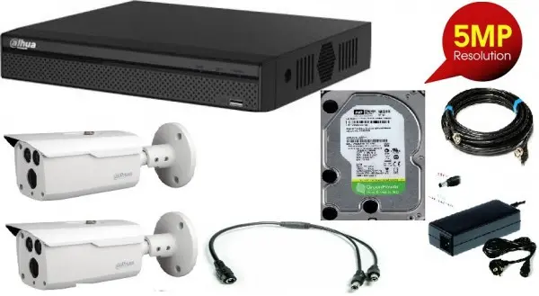 DAHUA-06 SET 2 KAMERE LED 80M 5MPX 2TB HDD