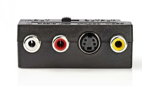 CVGP31902BK 3 X RCA and 1 X S-Video plugs on one side and SCART on other side