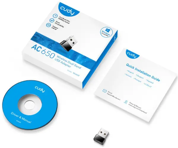CUDY WU650S 650Mbps Wi-Fi Dual Band USB Adapter