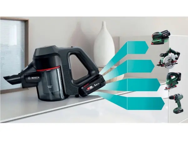 Usisivač BOSCH BBS712Asa posudomštapnifleksibilna cev2 baterijecrni' ( 'BBS712A' ) 
