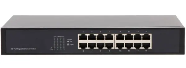 Switch Dahua PFS3016-16GT 16-Port 10/100/1000M Switch, 16x Gbit  RJ45 port, rackmount (Alt. GS1016)