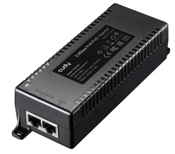 Cudy POE500 30W 2.5Gbps PoE+/PoE Injector, 802.3at/802.3af, 10M/100M/1000M/2.5G LAN Ports, 100m