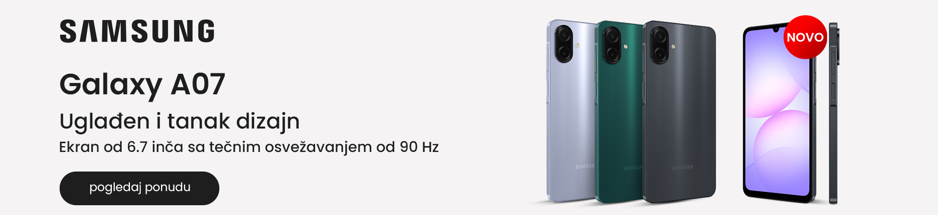 samsung galaxy a07 novo na stanju