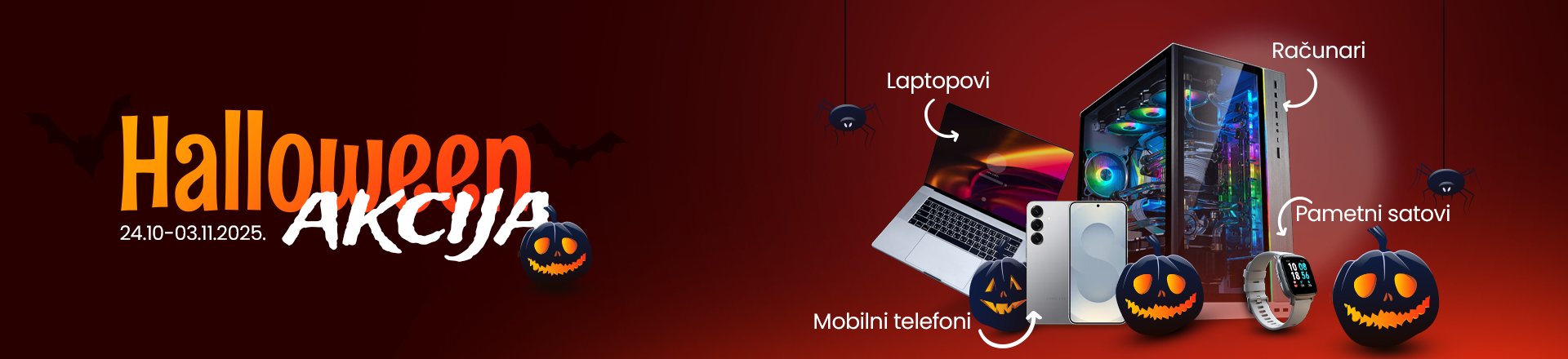 haloween akcija, super ponuda, laptopovi, računari, telefoni gstore