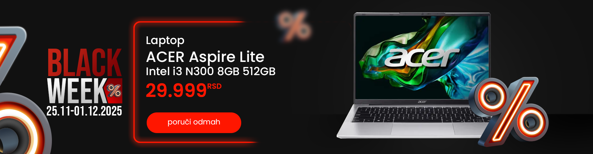 Acer laptop black friday akcija